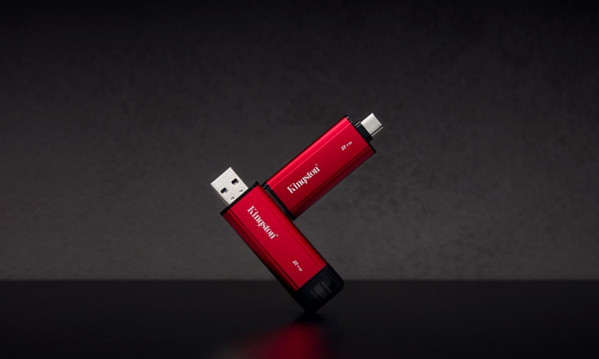 KINGSTON Dual Portable Solid-state Drive 2TB USB Type-a / USB Type-c Black / Red