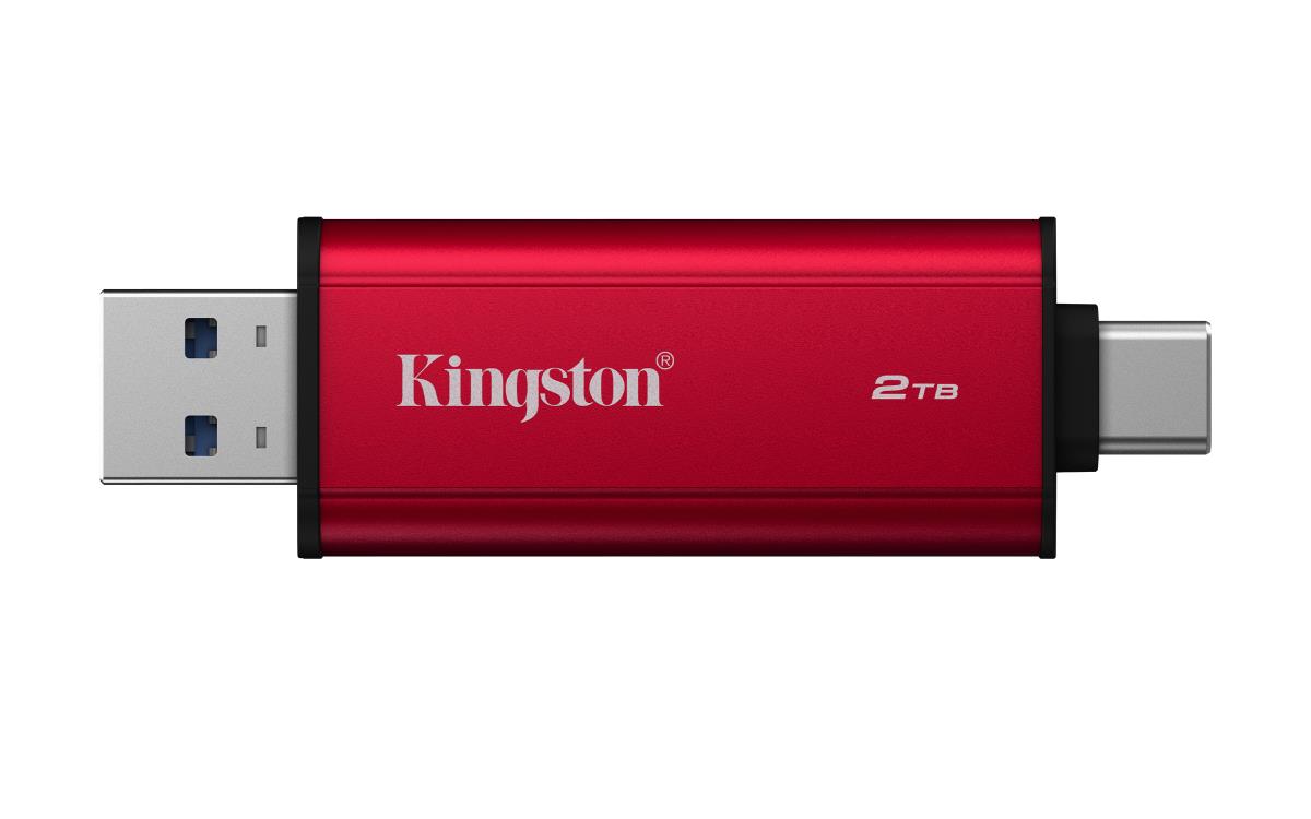 KINGSTON Dual Portable Solid-state Drive 2TB USB Type-a / USB Type-c Black / Red