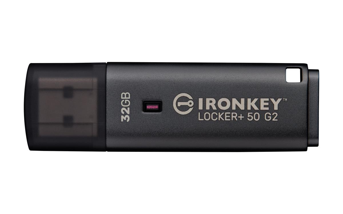 KINGSTON Ironkey Locker+ 50 G2 - 32GB USB Stick - USB 3.2 - FIPS 197 Certified Aes 256-bit Encrypted