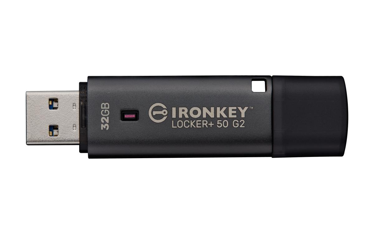 KINGSTON Ironkey Locker+ 50 G2 - 32GB USB Stick - USB 3.2 - FIPS 197 Certified Aes 256-bit Encrypted