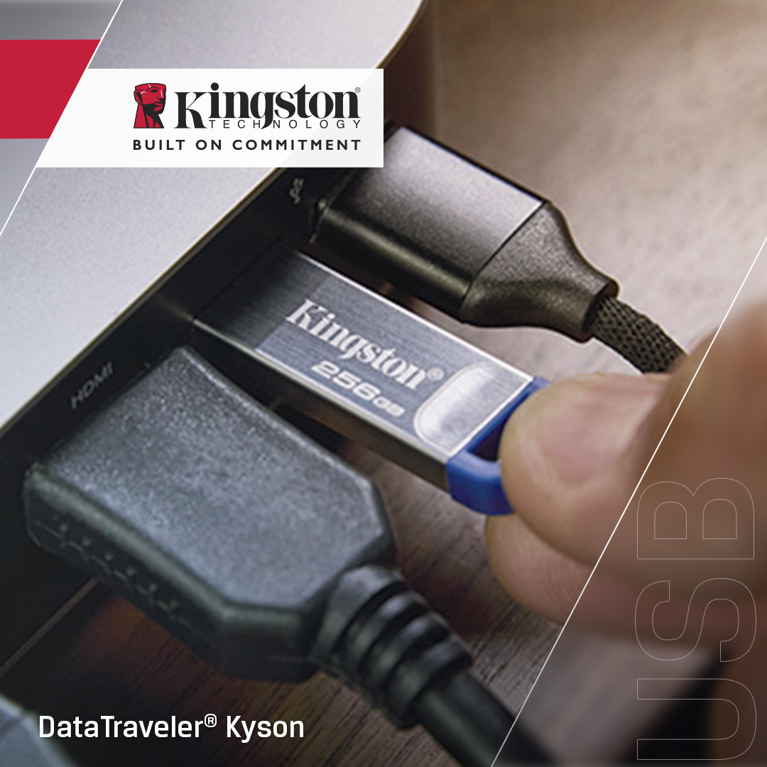 KINGSTON Datatraveler Kyson - 256GB USB Stick - 220mb/s Metal USB 3.2 Gen 1