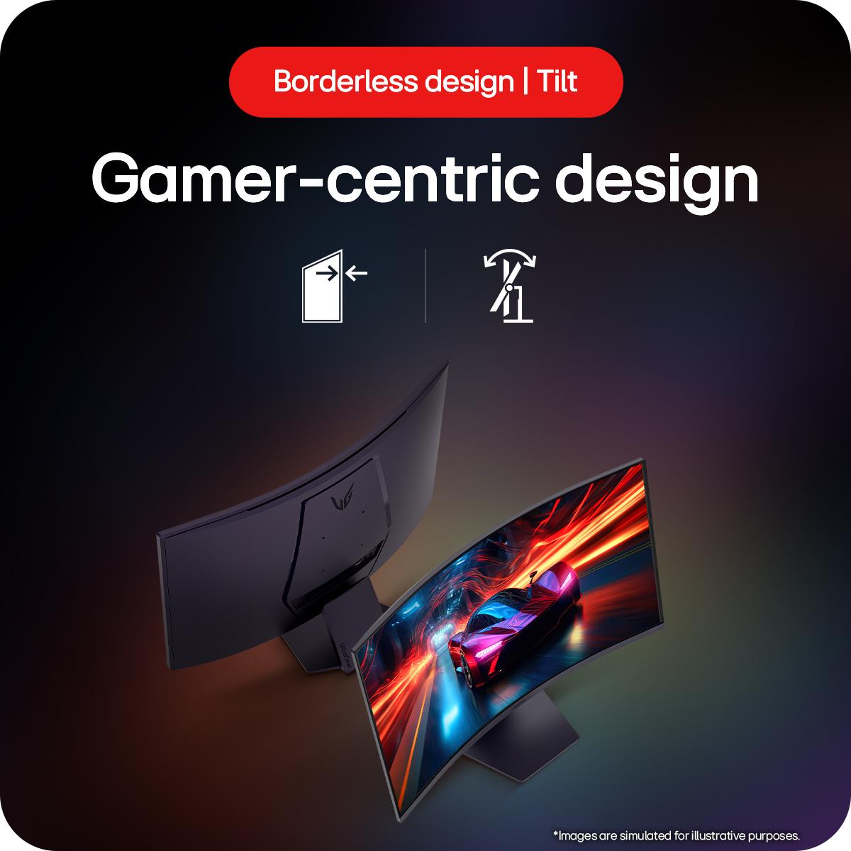 LG Curved Gaming Monitor - Ultragear 32GS60QC-B - 32in - 2560x1440 (QHD) - VA 1ms 16:9