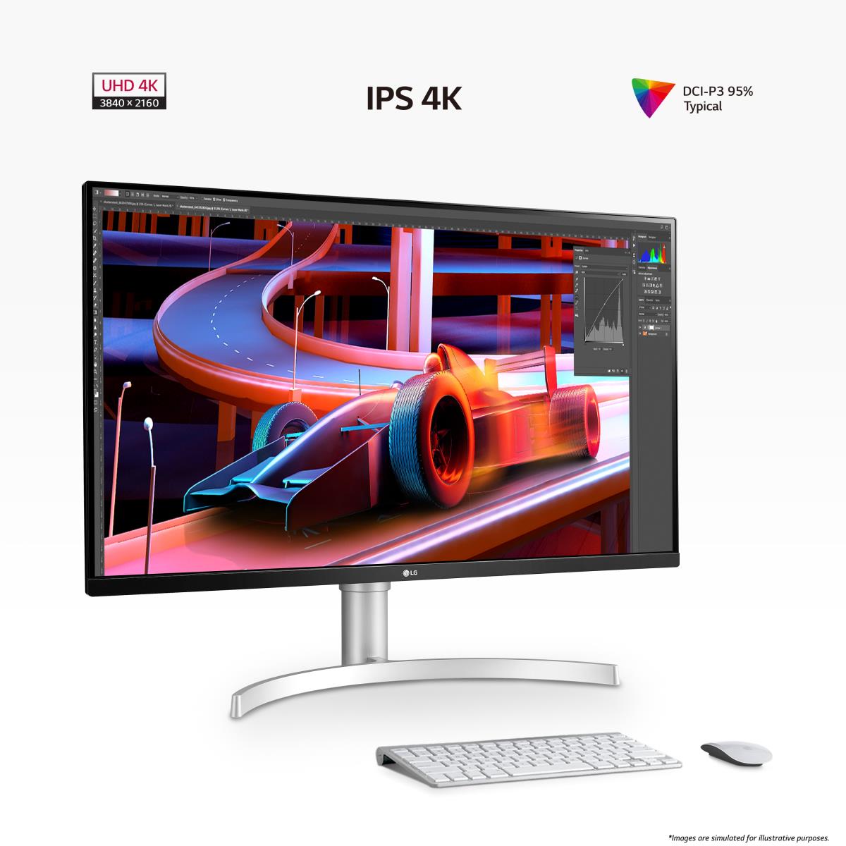 LG Desktop Monitor - 32un650k-w - 32in - 3840 X 2160 (4k Uhd) - 5ms - Va 16:9 - White