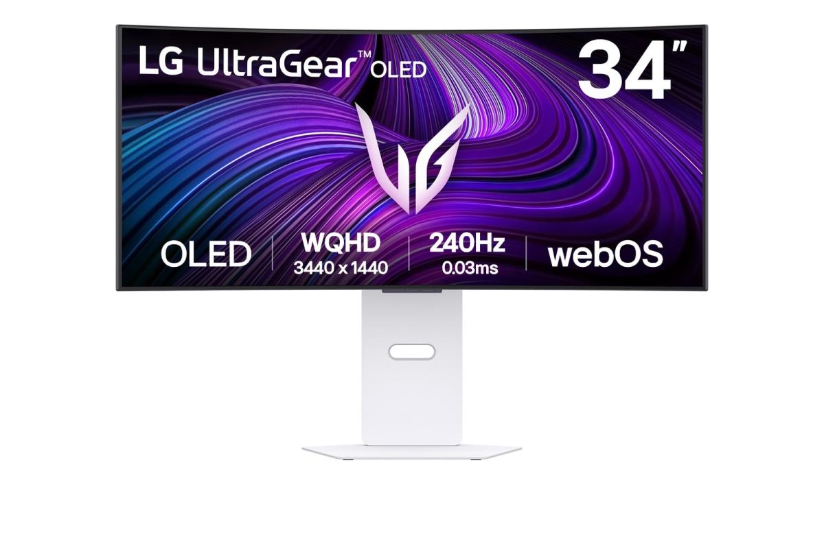 LG Gaming USB-c Curved Monitor - 34gx90sa-w - 34in - Wqhd (3440x1440) - 5ms - 21:9 Oled - White