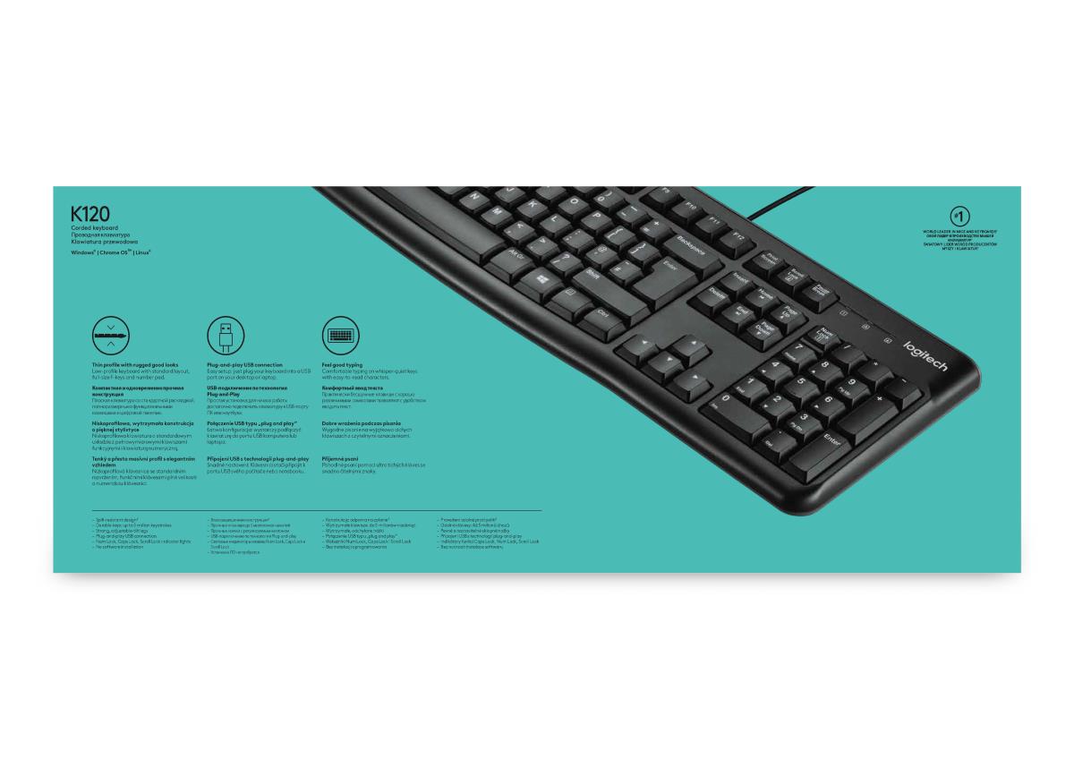 LOGITECH Oem Keyboard K120 Azerty French