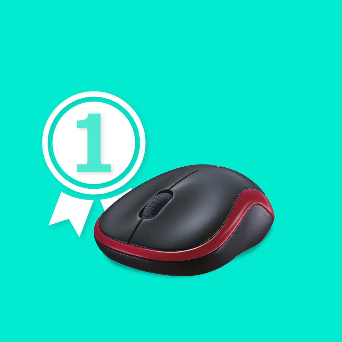 LOGITECH Wireless Mouse M185 Red