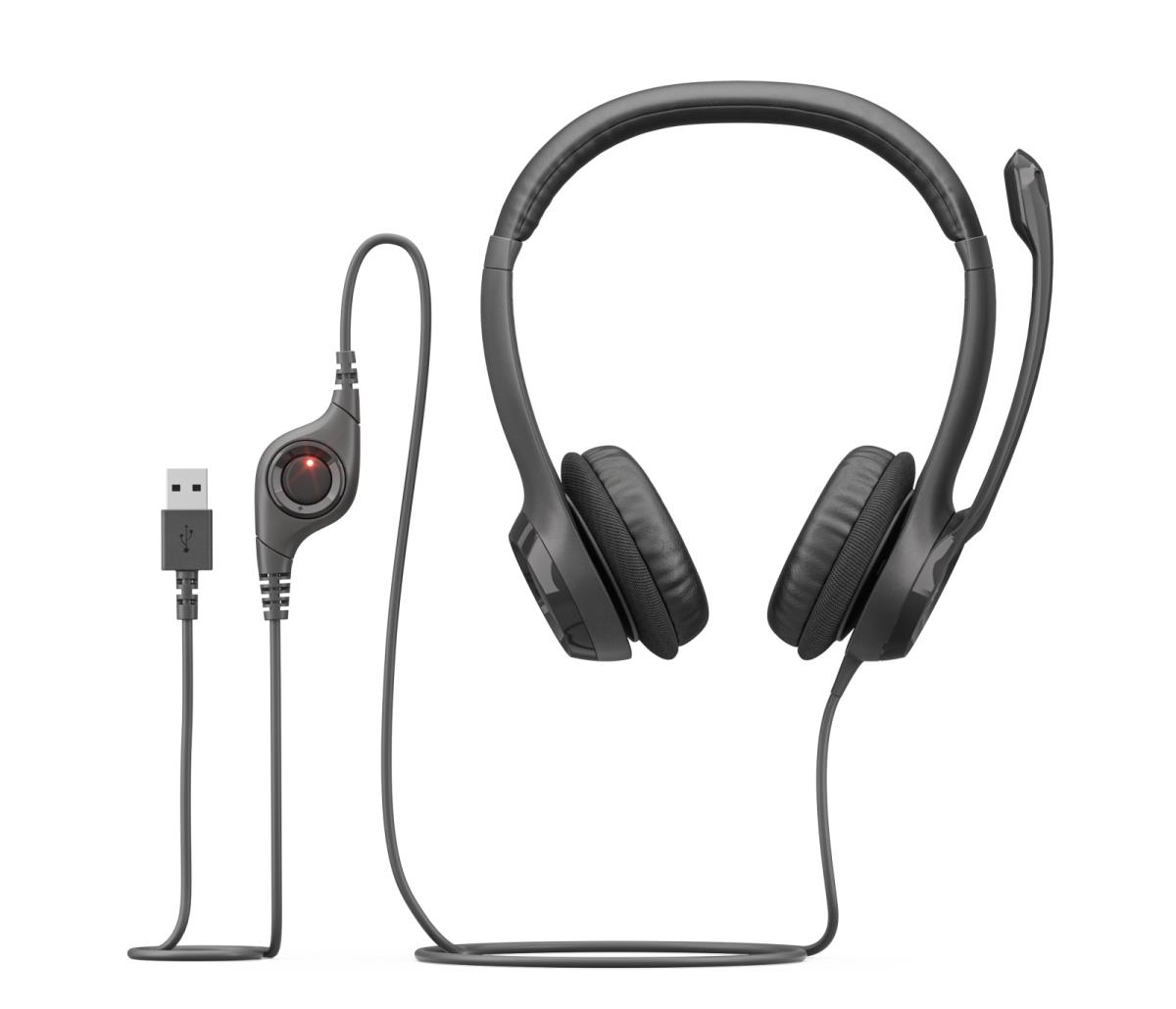 LOGITECH Headset - H390 - USB-a -black