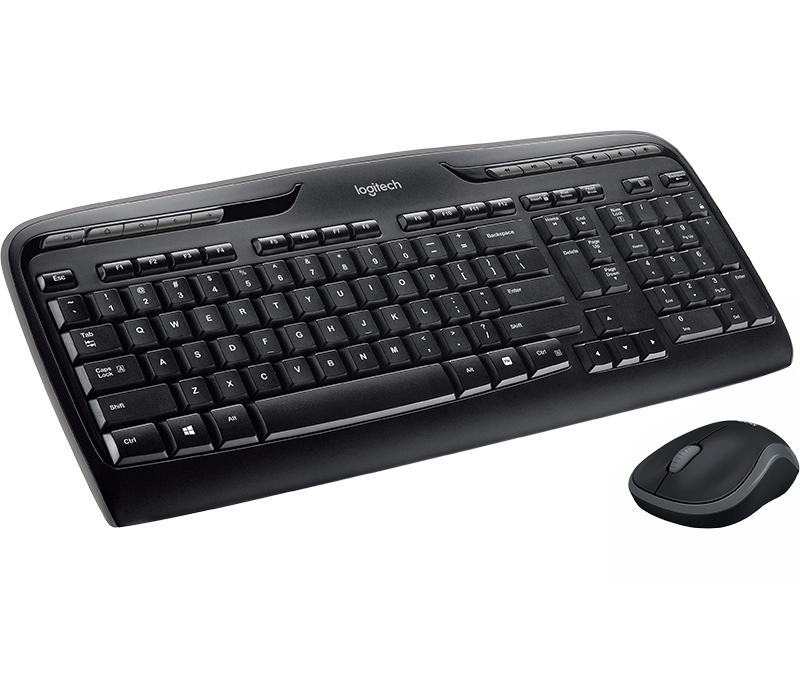 LOGITECH Wireless Desktop Mk330 - Black - Qwerty Uk
