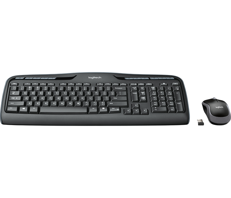 LOGITECH Wireless Desktop Mk330 - Black - Qwerty Uk