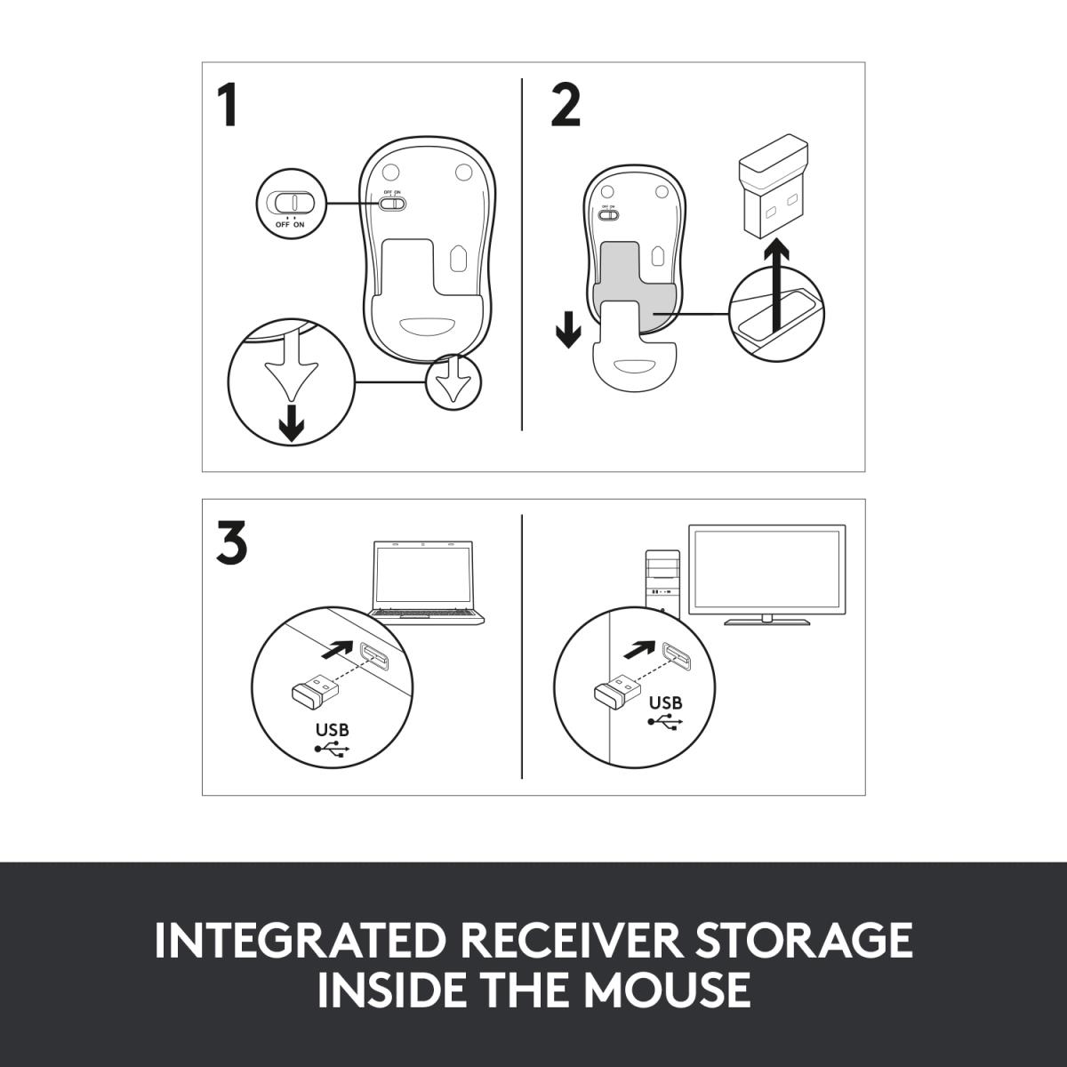LOGITECH Wireless Mouse M185 Swift Grey