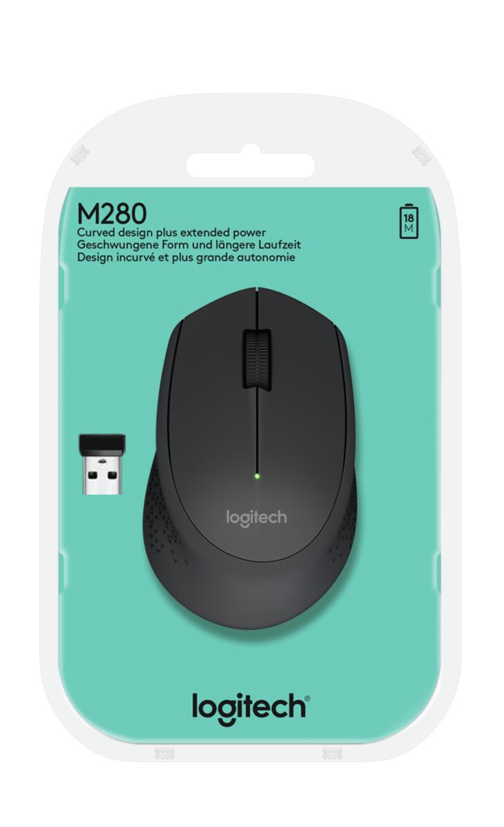 LOGITECH Wireless Mouse M280-black 2.4GHz