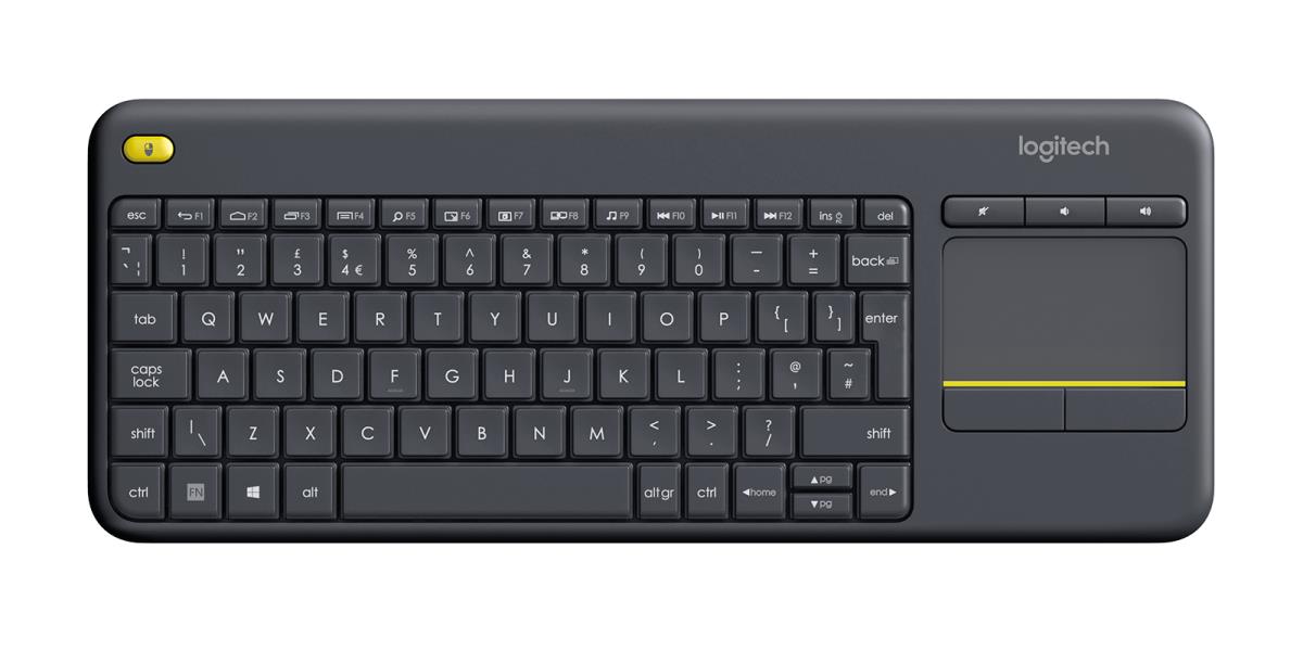 LOGITECH Wireless Touch Keyboard K400 Plus - Black - Qwerty Dutch