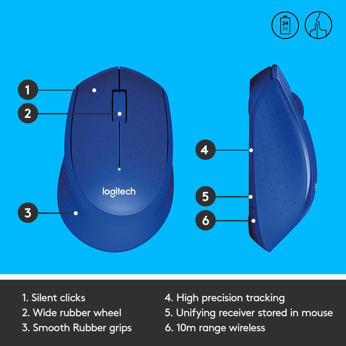 LOGITECH M330 Silent Plus Blue