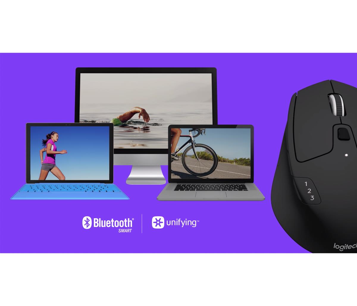 LOGITECH M720 Triathlon Multi Device Wireless Mouse - Black