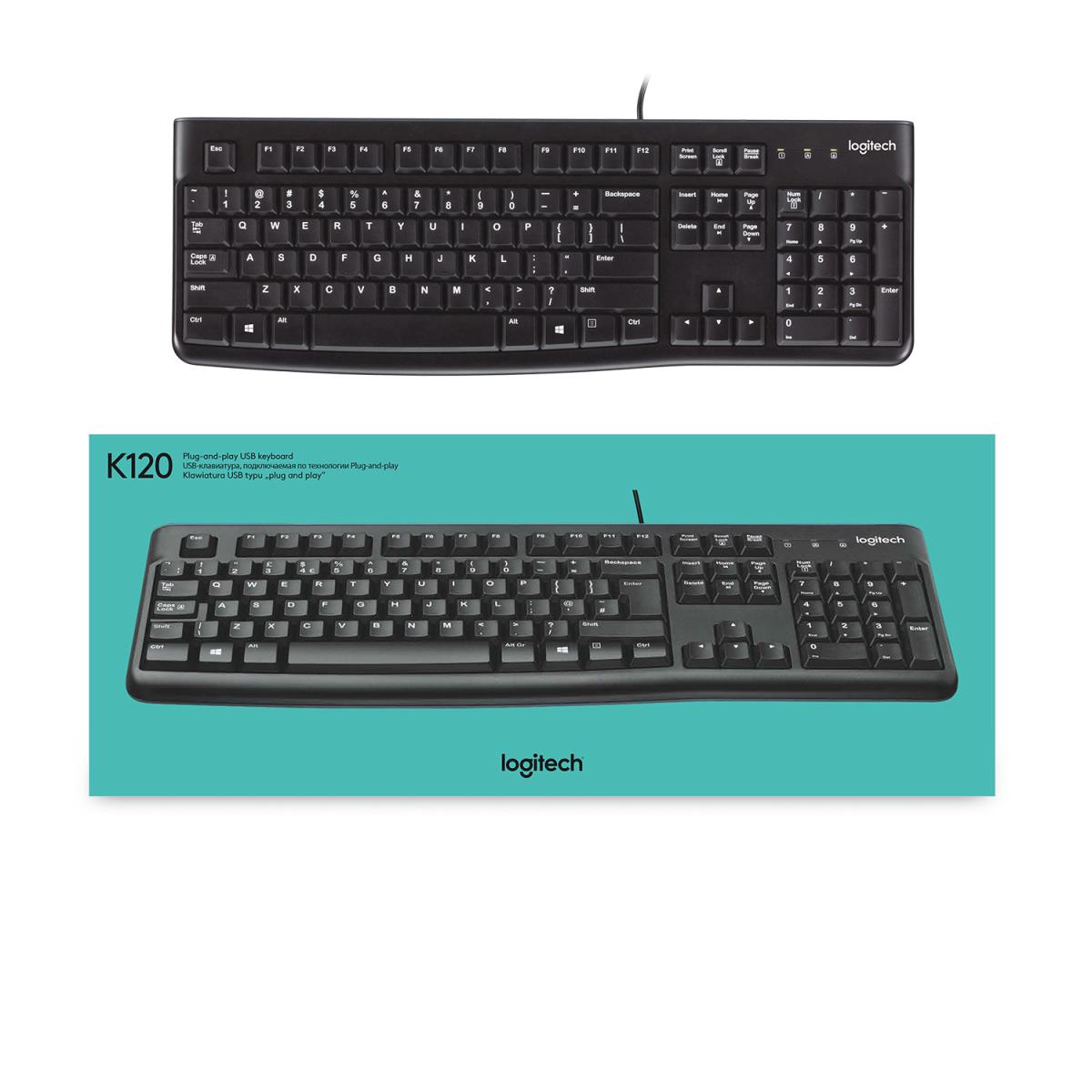 LOGITECH Keyboard K120 - Azerty Belgian