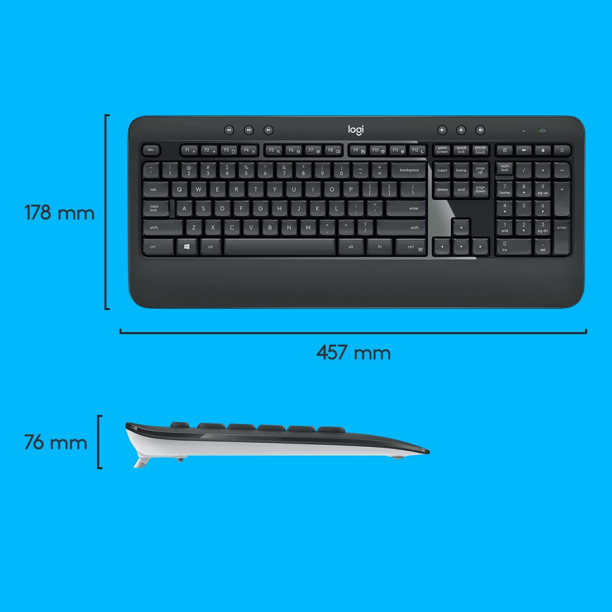 LOGITECH MK540 ADV WRLS KEYBOARD /MOUSE COMBO-N/A-US INTL-2.4GHZ-N/A-INT