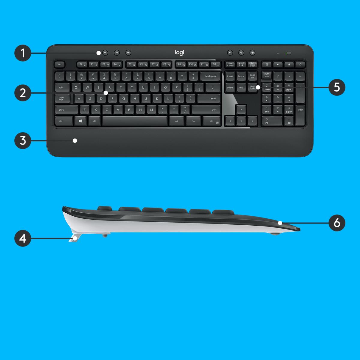 LOGITECH MK540 ADV WRLS KEYBOARD /MOUSE COMBO-N/A-US INTL-2.4GHZ-N/A-INT