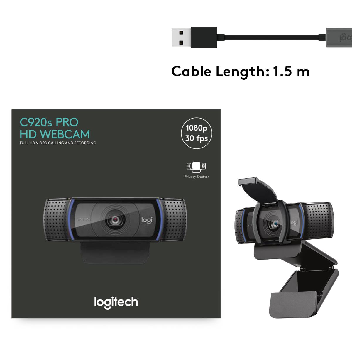 LOGITECH Hd Pro Webcam C920s - USB