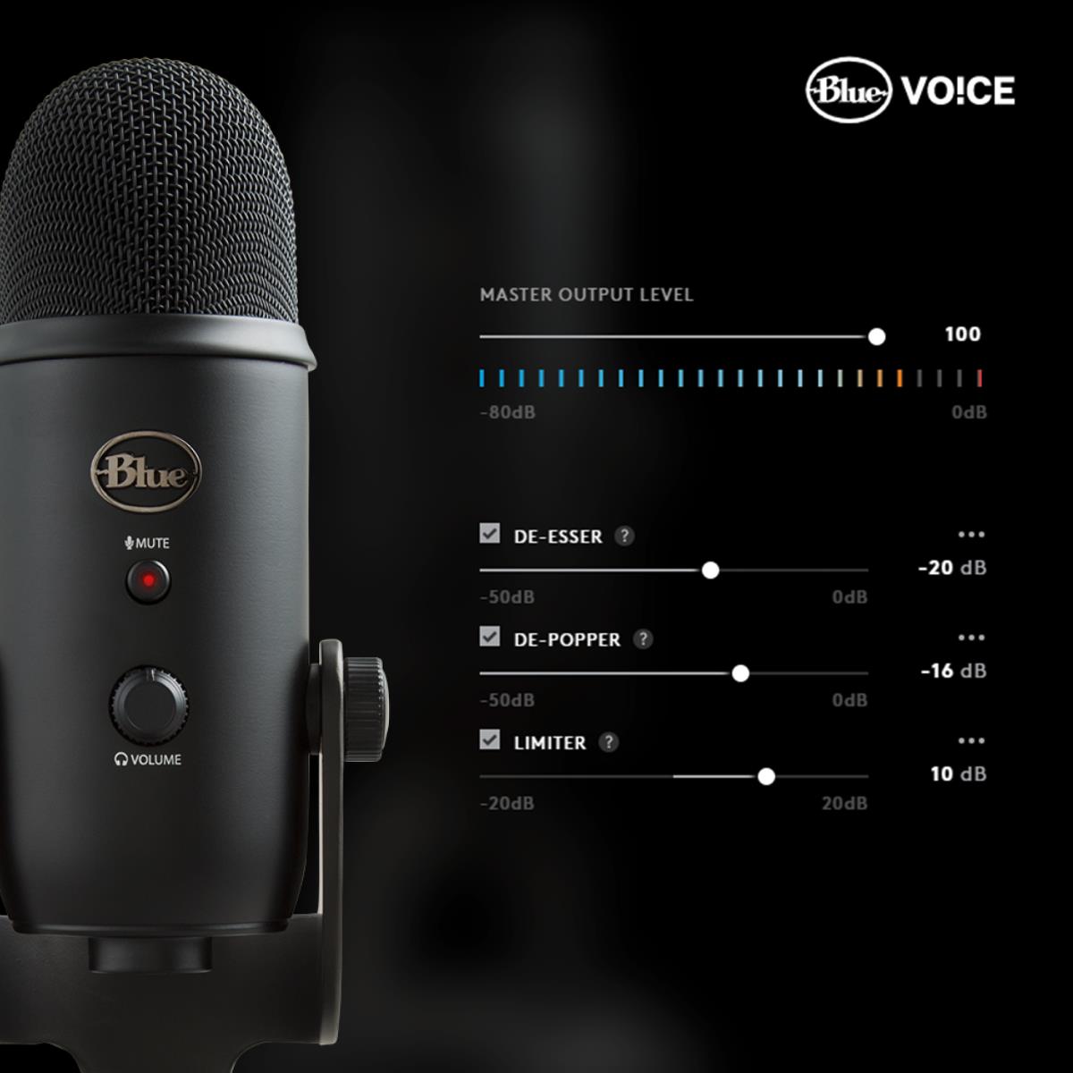 LOGITECH Blue Yeti USB Mic - BLACKOUT