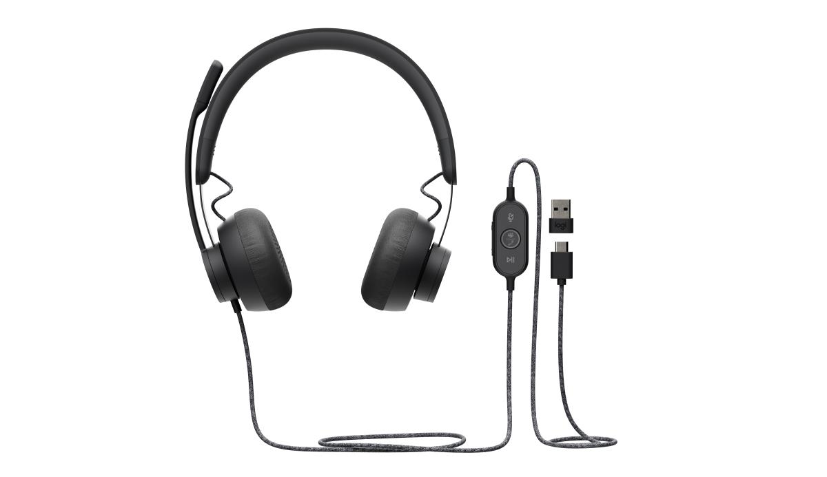 LOGITECH Zone Wired - USB-c / USB-a - Headset - Msft Teams Zone - Black
