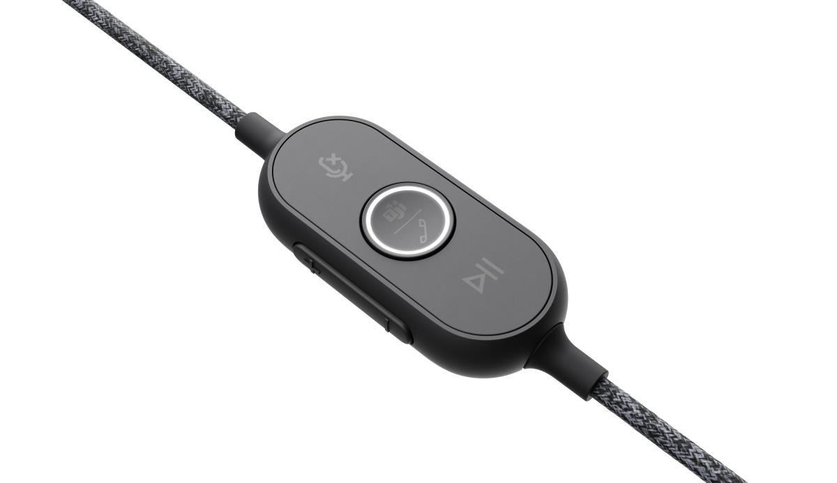 LOGITECH Zone Wired - USB-c / USB-a - Headset - Msft Teams Zone - Black