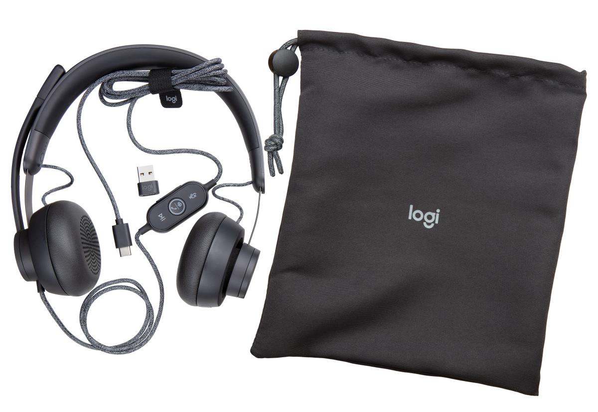 LOGITECH Zone Wired - USB-c / USB-a - Headset - Msft Teams Zone - Black