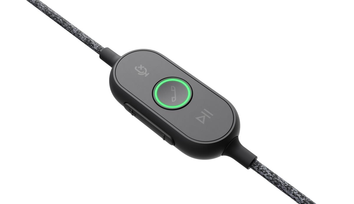 LOGITECH Zone Wired - USB-C / USB-A - Headset - UC Zone - Black