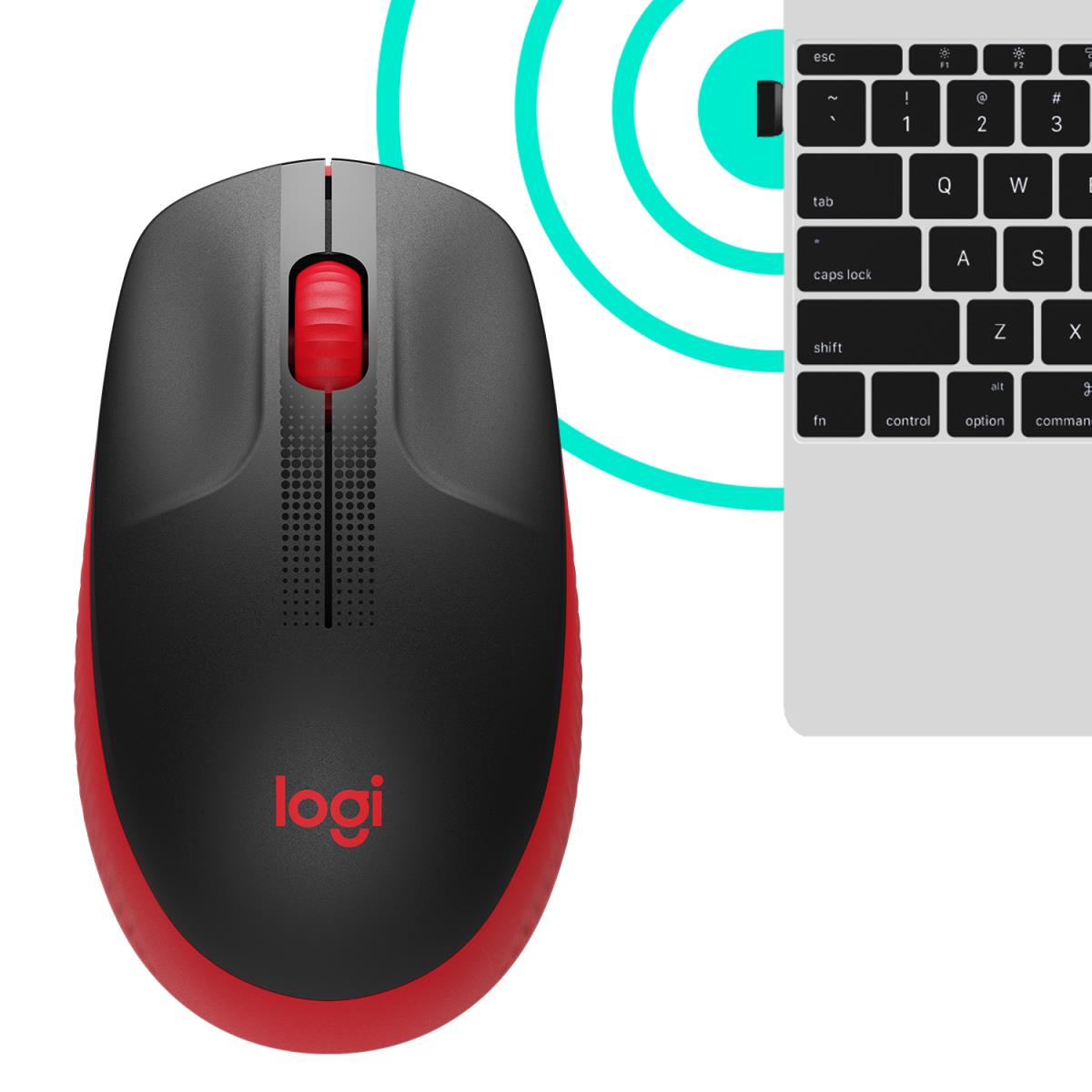 LOGITECH M190 Full-size Wireless Mouse Red