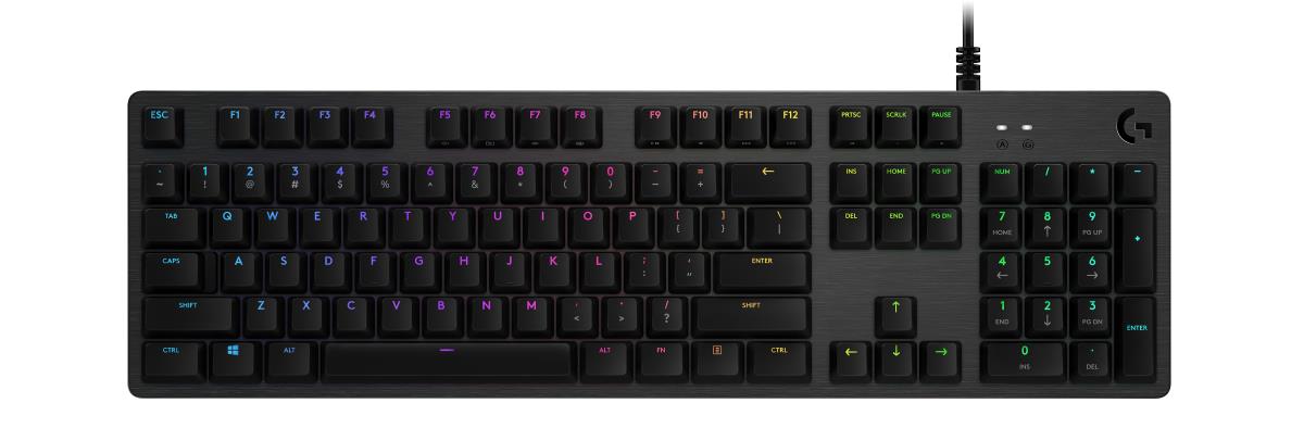 LOGITECH G512 Lightsync RGB Mechanical Gaming Keyboard Gx Brown Tactile - Qwerty UK