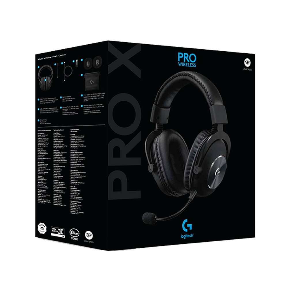 LOGITECH Pro X Wireless Lightspeed Gaming Headset Black