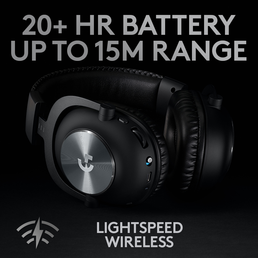 LOGITECH Pro X Wireless Lightspeed Gaming Headset Black