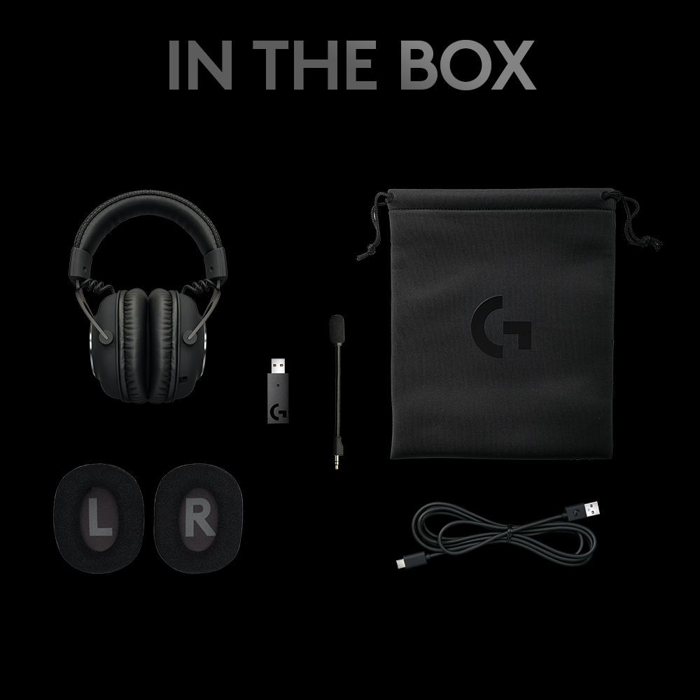 LOGITECH Pro X Wireless Lightspeed Gaming Headset Black