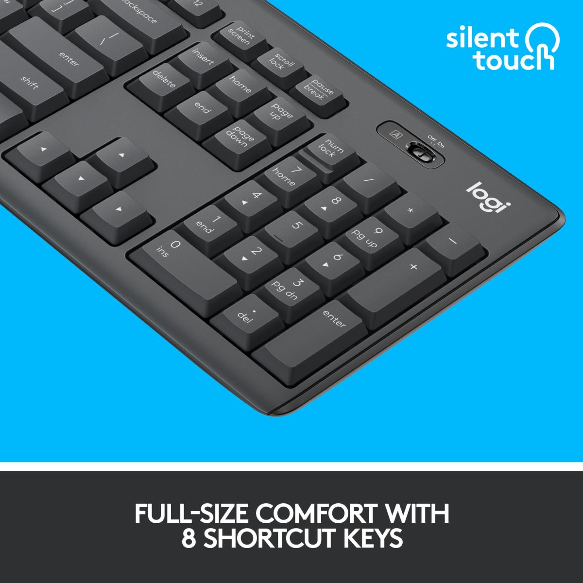 LOGITECH Mk295 Silent Wireless Combo Graphite Qwerty US/Int'l