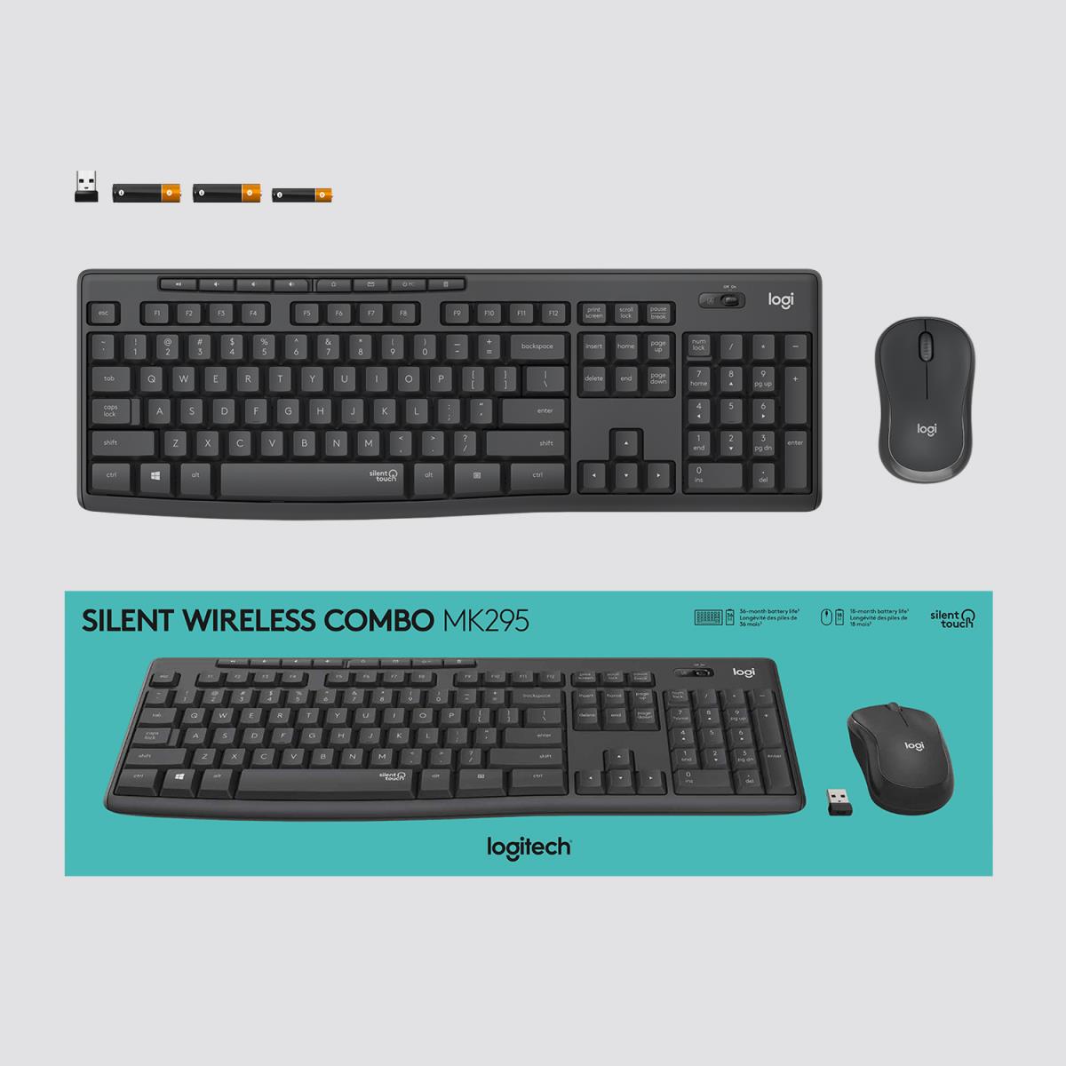 LOGITECH Mk295 Silent Wireless Combo Graphite Qwerty US/Int'l