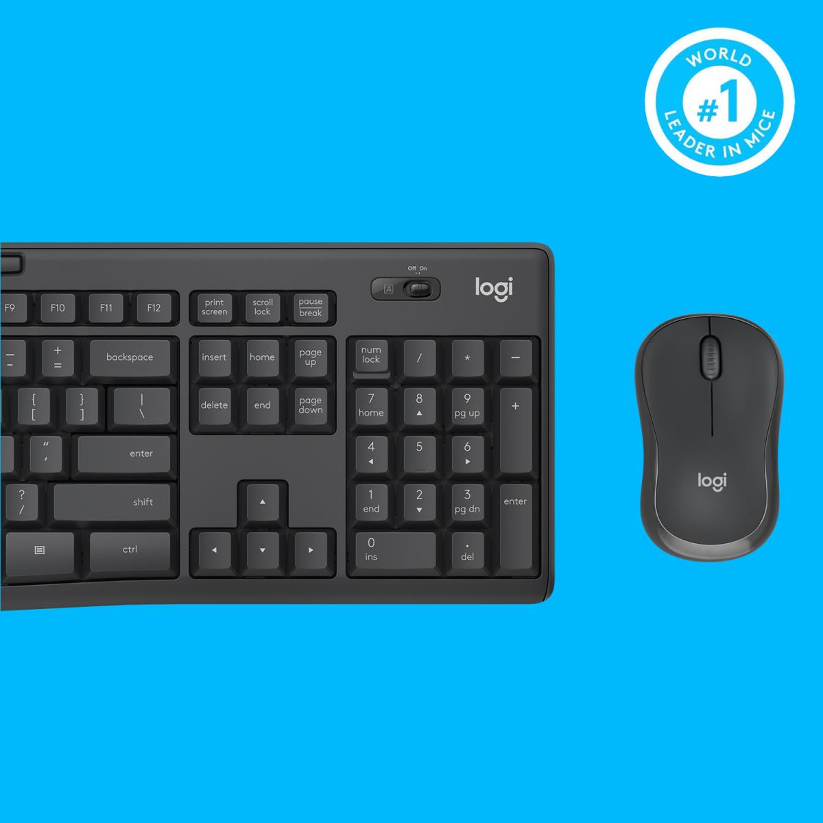LOGITECH Mk295 Silent Wireless Combo Graphite Qwerty US/Int'l