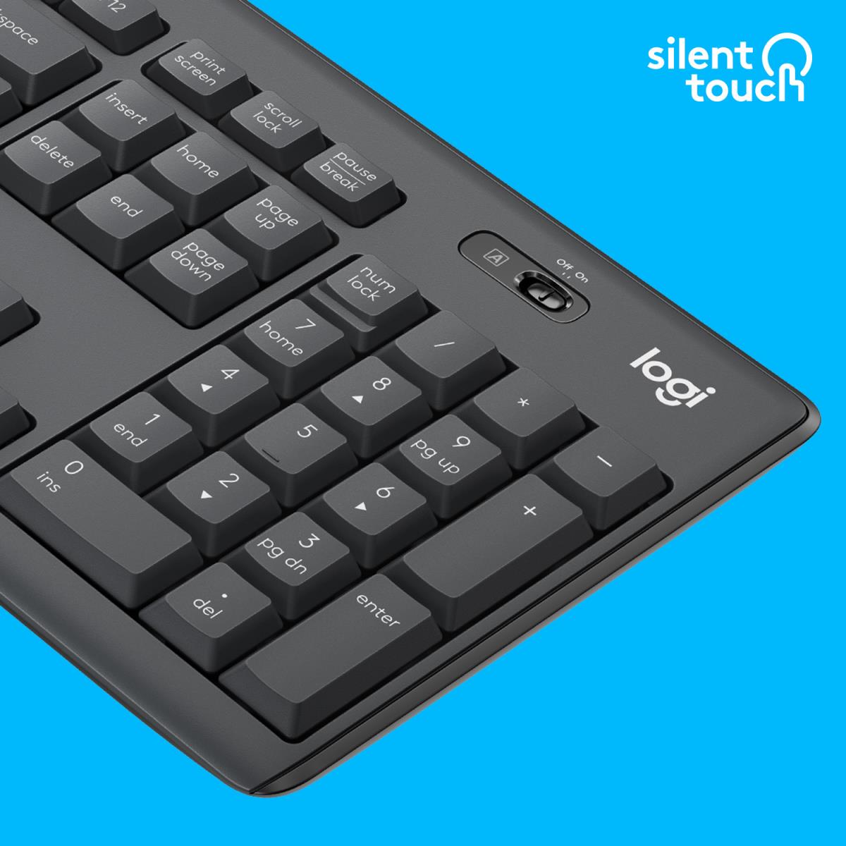 LOGITECH Mk295 Silent Wireless Combo Graphite Qwerty US/Int'l