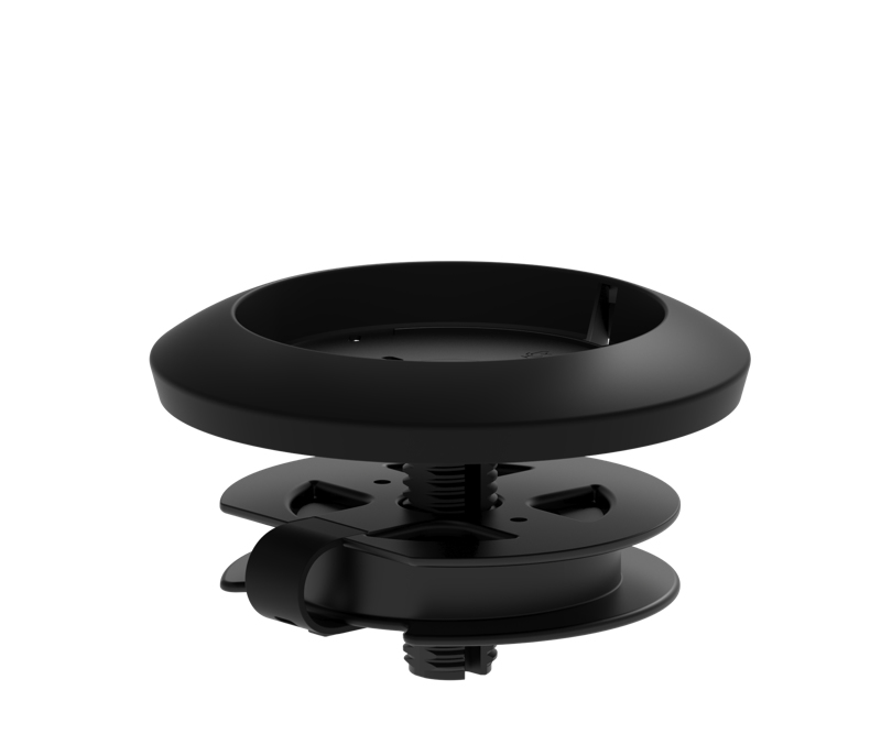 LOGITECH Rally Mic Pod Mount - Microphone Desktop Mount - Matte Black - For Logitech Rally