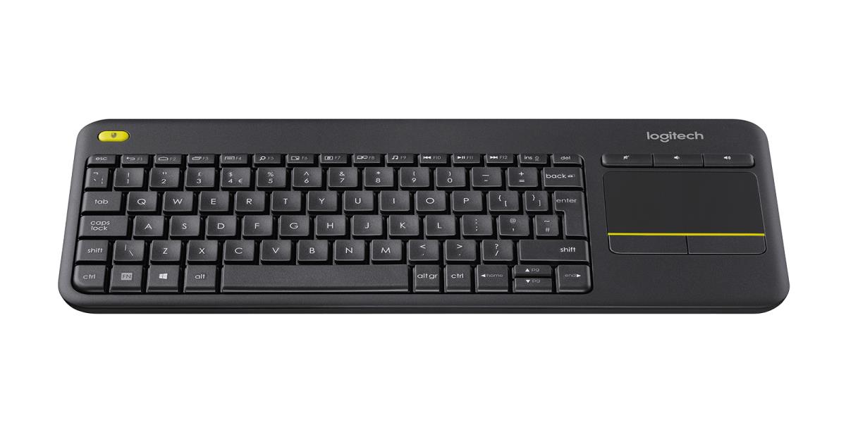 LOGITECH Wireless Touch Keyboard K400 Plus - Black - Espanol Qwerty