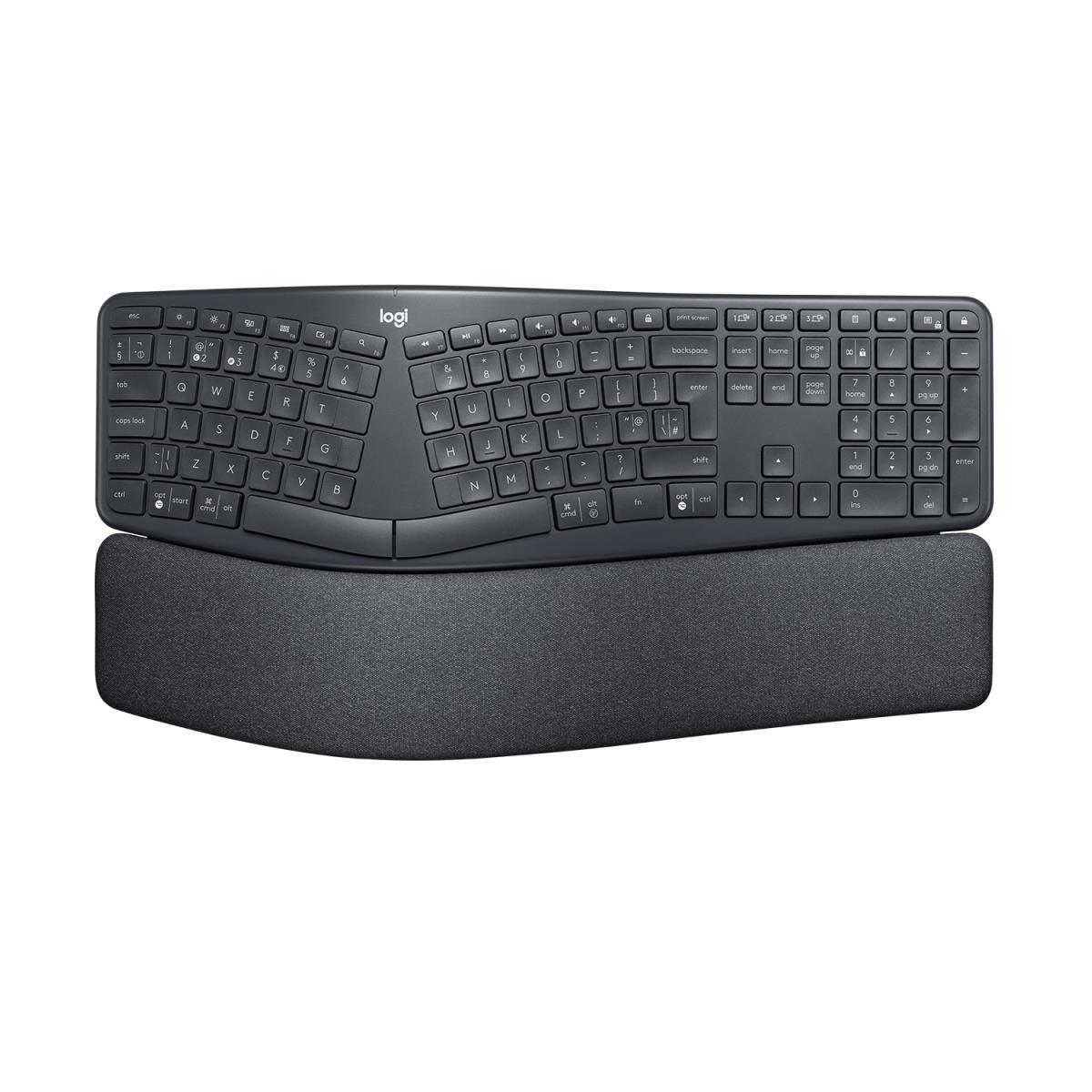 LOGITECH Ergo K860 - Split Ergonomic Keyboard - Wireless - Graphite Qwerty Us/int'lernational