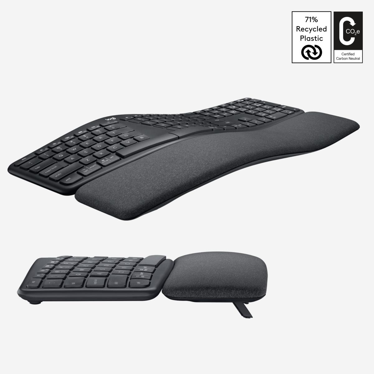 LOGITECH Ergo K860 - Split Ergonomic Keyboard - Wireless - Graphite Qwerty Us/int'lernational