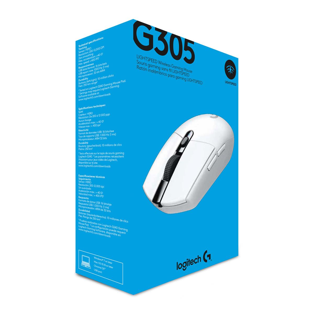 LOGITECH G305 Lightspeed Wireless Gaming Mouse White