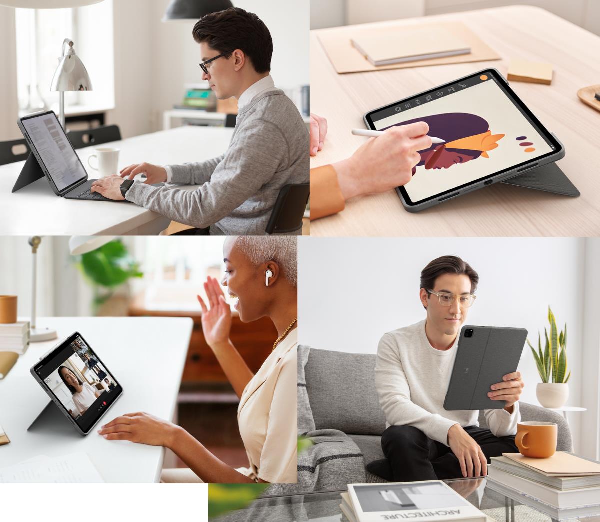 LOGITECH Combo Touch - iPad Pro 12.9in (5th Gen) - English - Qwerty