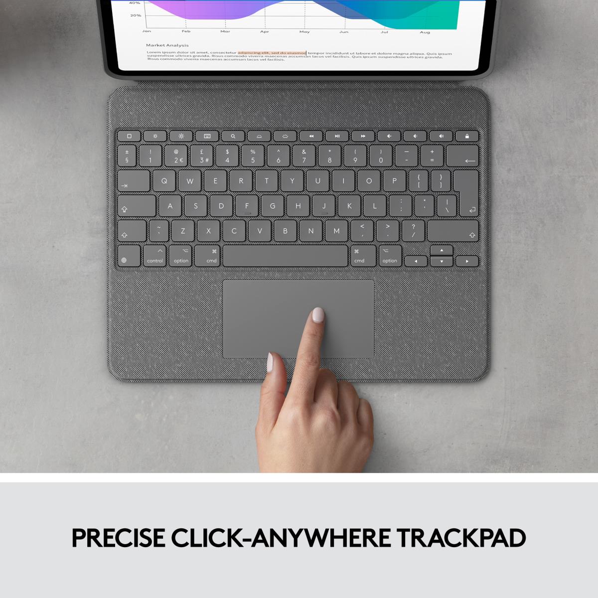 LOGITECH Combo Touch - iPad Pro 12.9in (5th Gen) - English - Qwerty