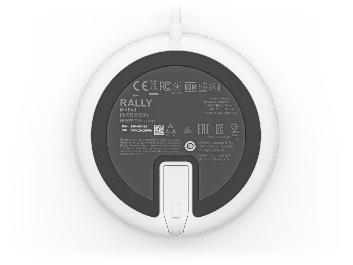 LOGITECH Rally Mic Pod accessory for the Logitech Rally Ultra-HD ConferenceCam - OFF-WHITE