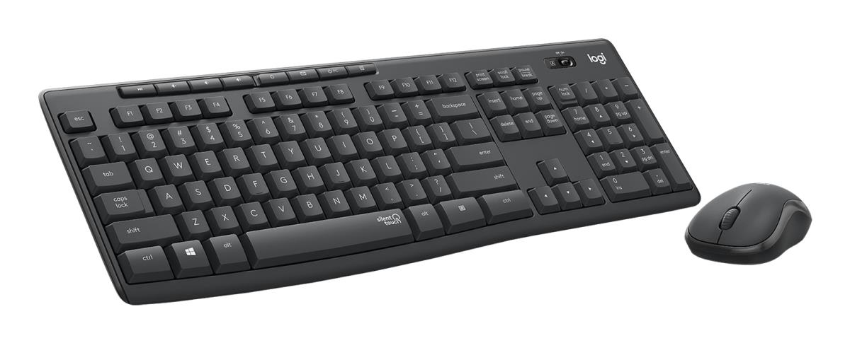LOGITECH MK295 Silent Wireless Keyboard/Mouse Combo - Graphite - Qwertz Swiss/Lux