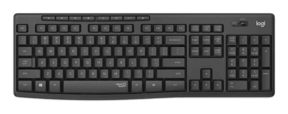LOGITECH MK295 Silent Wireless Keyboard/Mouse Combo - Graphite - Qwertz Swiss/Lux