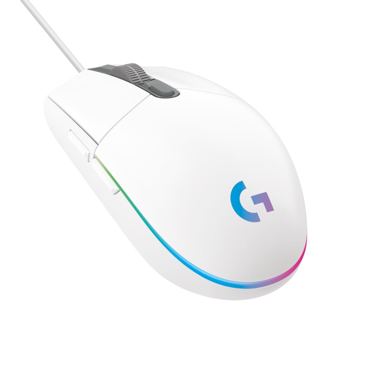 LOGITECH G203 Lightsync Gaming Mouse USB White
