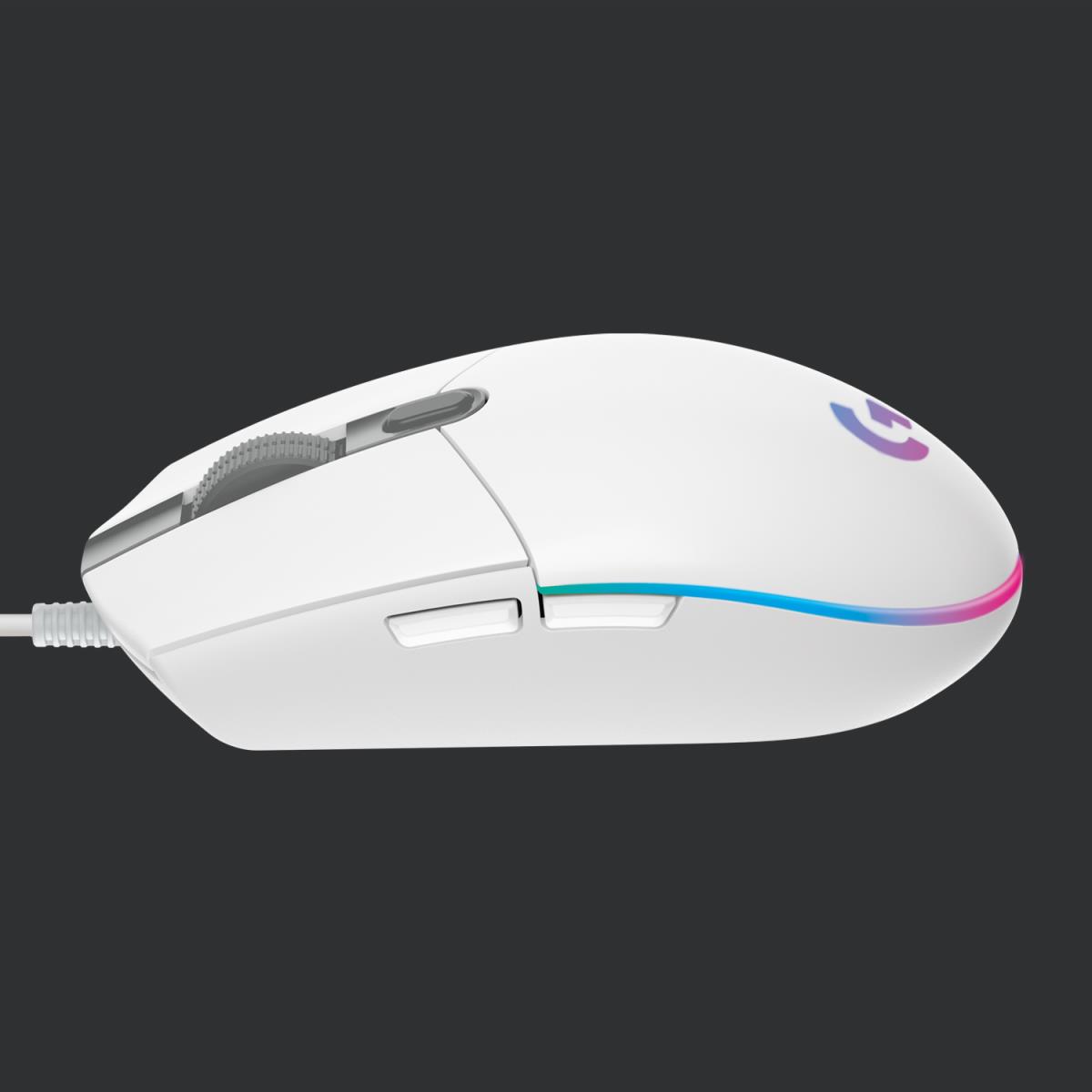 LOGITECH G203 Lightsync Gaming Mouse USB White