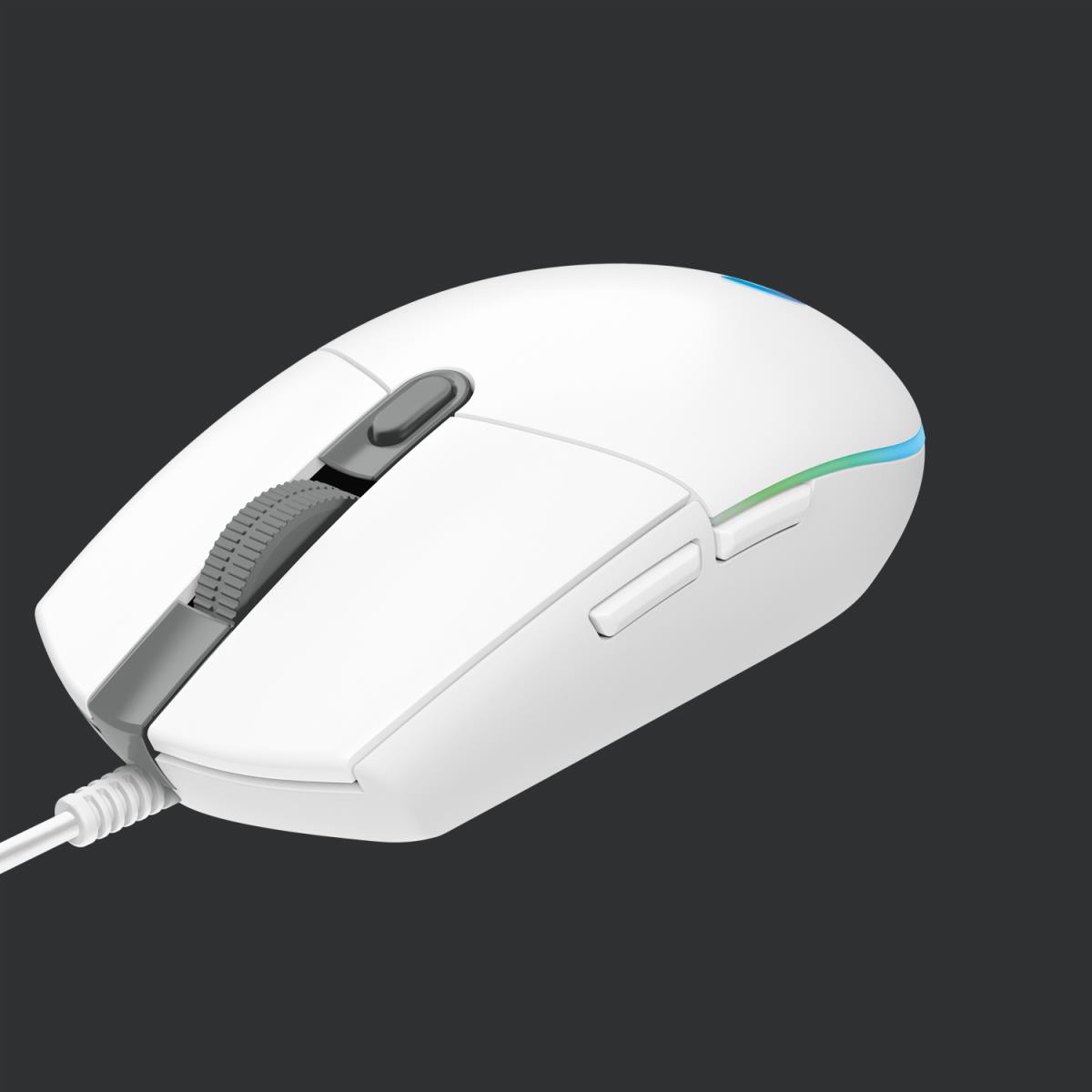 LOGITECH G203 Lightsync Gaming Mouse USB White