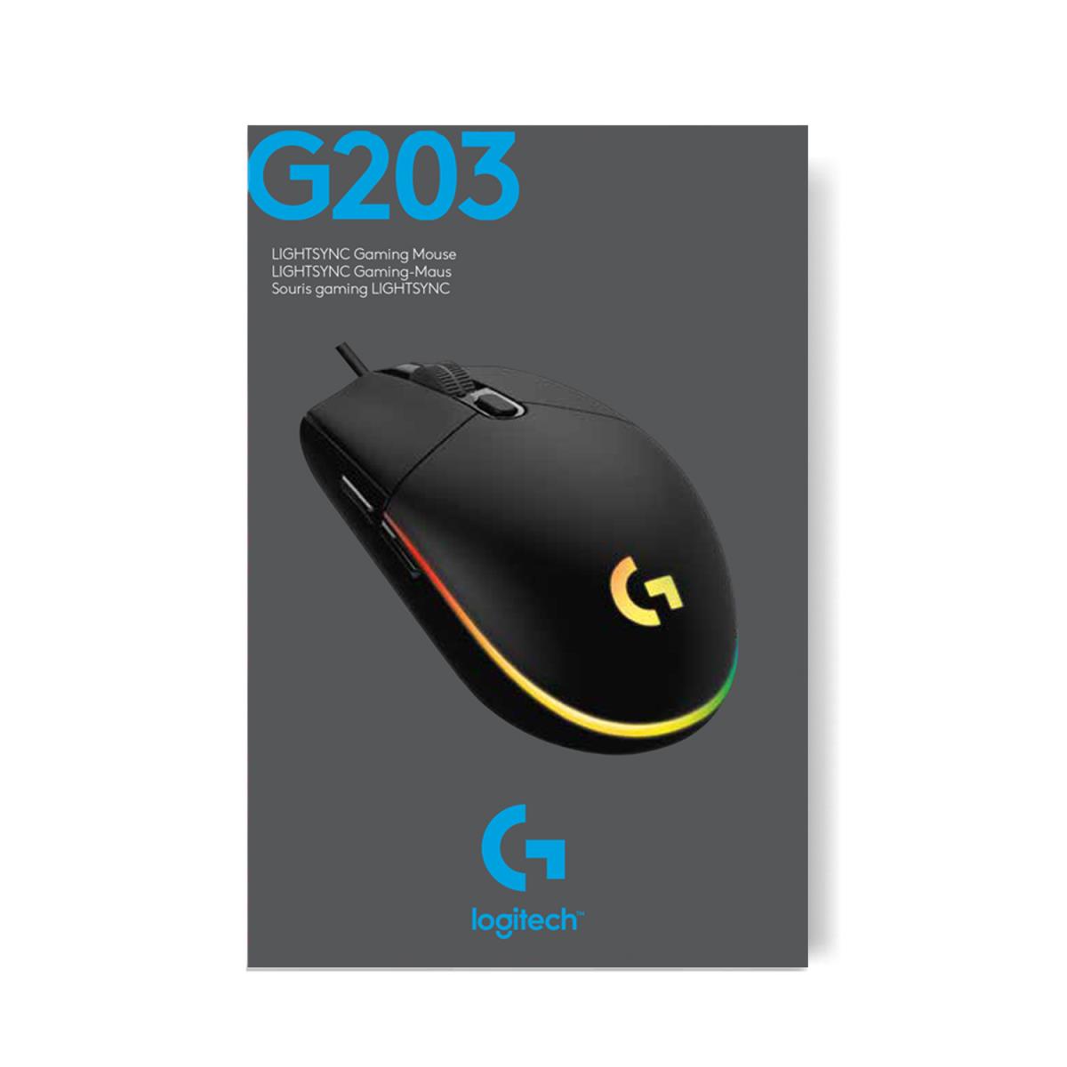 LOGITECH G203 Lightsync Gaming Mouse USB White